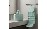 Waterproof Portable Wash Bag with Hook Large Capacity Hanging Toiletry Bag Leak-Proof Cosmetic Case for Travelers, Bathroom