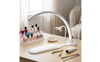 Arc-Shaped-Shaped Semi-Circular Nail Lamp Dimmable Nail Art Lamp with Hand Rest Adjustable Manicure Light with Phone Holder High CRI for Manicurists, Beauty Content Creators, Home Salons