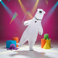 Inflatable Snowy Bear Costume Full Body Snowy Bear Costume Oversized Character Suit for Halloween