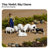 Herder Figurine Photography Prop Miniature People Figurines Scale Model Figures Wooded Theme Tiny Person Model for Collectors