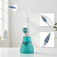Ear Irrigation Flushing System Manual Ear Cerumen Removal Kit with Basin Hand-Held Easy to Use for Adults, Home, Bathroom