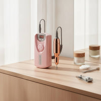 Rechargeable Nail Grinder with Handpiece Stepless Electric Nail Drill with Bits Manicure Pedicure Kit LED Display Lightweight