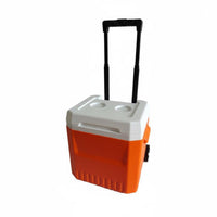 Wheeled Insulated Container Keeps Food Fresh Insulated Chiller Chest Easy to Move Portable Ice Chest for Outdoor Fishing, Car Travel