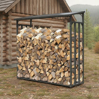 Outdoor Firewood Storage Rack with Cover Heavy-Duty Firewood Rack with Cover Waterproof Large for Homeowners, Backyard, Patio, Fireside