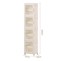 Installation-No-Assembly Foldable Shoe Cabinet No Assembly Stackable Shoe Storage Box Dust-Proof Plastic Storage Container with Doors Space-Saving for Students, Apartment Dwellers, Entryway, Dorm Room, Bedroom, Closet