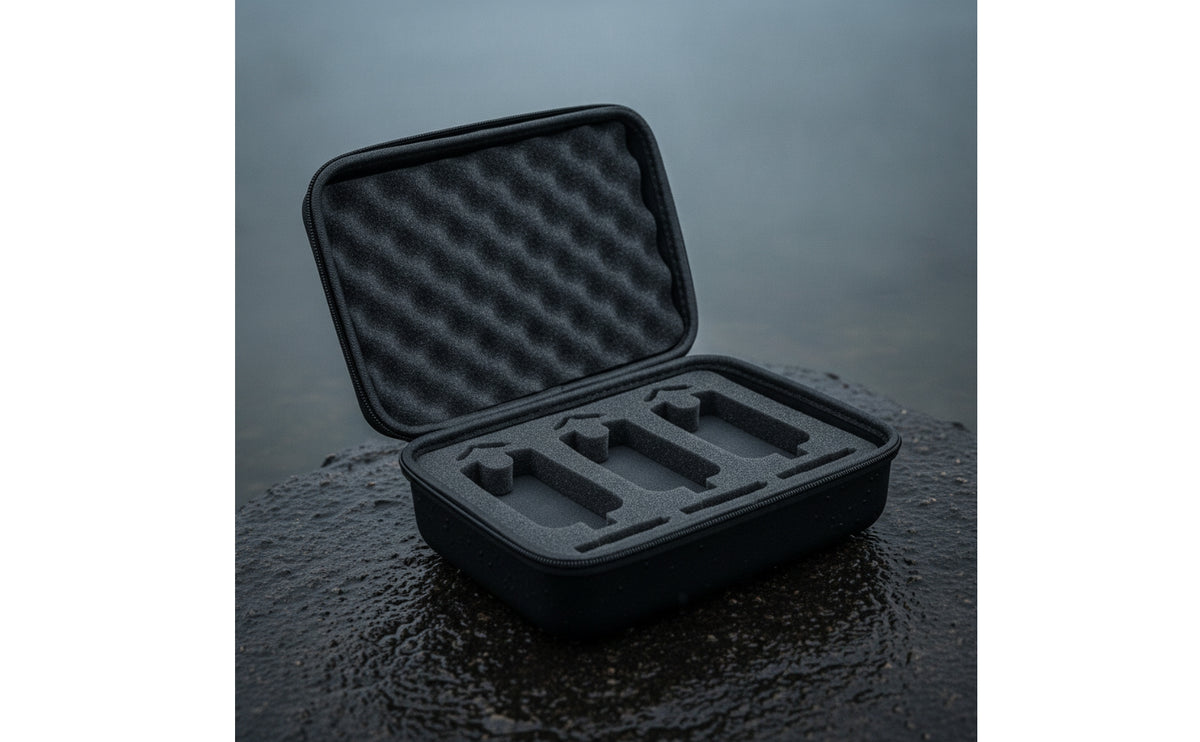 Angling Equipment Storage Case Padded Fishing Case with Foam Portable Tackle Box with Foam Insert for Travel