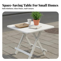 Foldable Design Collapsible Table Space-Saving X-Shaped Frame Folding Table Multi-Purpose Household Furniture Easy to Move for Small Apartment Dwellers, Street Vendors, Students, Outdoor, Balcony, Dining Room, Kitchen