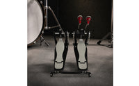 twoFoot Double Bass Drum Pedal Professional Double Pedal with Linking Shaft Sturdy Responsive for Drummers, Rehearsal Areas