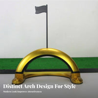 Arched Base Ball Return Putting Practice Aid Flag Target Sports Training Gear Floor Use