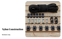 Kayak D-Loop Tie down Kit Long-Lasting Nylon Kayak Bungee Rigging Kit Paddle Boat Deck Loop Hardware Set Water-Resistant Grade