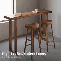 Earthy Simplicity Design Bar Table Versatile Use Solid Wood Bar Table Sturdy Structure for Homeowners, Interior Designers, Restaurant, Guesthouse