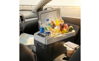 Dual-SystemCore Car Refrigerator 12V Portable Cooler Compact Refrigerator with Digital Control 24V for Campers, Travelers, Commuters, Camping, Road Trips, Rv