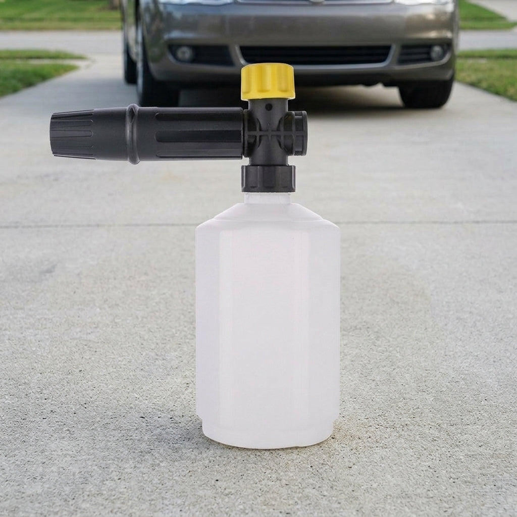 Car Wash Foam Lance for Karcher K Series, Professional Car Detailing and Washing Tool, Dispenser Bottle with Black Adjustable Foam Nozzle, 1 Pack