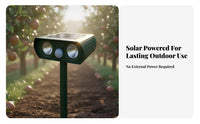 Flashing Light Creature Scarer Wide Coverage Solar Powered Acoustic Solar Acoustic Creature Waterproof