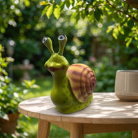Resin Snail Figurine Wood-Grain Style Snail Figurine Collectible Compact for Gardeners, Garden, Patio