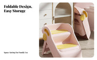Anti-Slip 2-Step Standing Aid Stable Structure 2-Step Duck Stool Sturdy Construction Child Care Product Promotes Independence for Toddlers, Children 1-4 Years, Parents, Bathroom, Counter-Height Helping, Toilet Training, Playroom