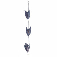 Calming Sound Rain Chain Weather Resistant Decorative Gutter Chain Easy Installation Garden Decor Adjustable Length for Gazebo, Patio