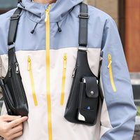 Underarm Harness Bag Adjustable Straps Chest Rig  Vest Pack for Cyclists, Runners, Outdoor, Sports, Biking