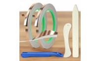 5 Pieces Strong Adhesive Stained Glass Foiling Tape Easy to Peel and Tear Copper Foil Tape Kit Craft Supplies for Electronics Repair