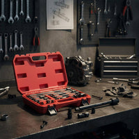 18 Pieces Socket Extension Rod Set Multi-Size Drive Adapters Universal Joint Adapter Set Easy to Reach Tight Spots Mechanic Tools for Mechanics, DIY Users, Auto Repair, Garage, Workshop
