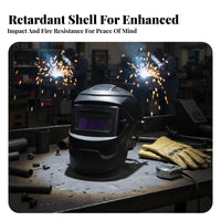 Anti-Glare Auto-Darkening Metal Joining Helmet Heat Resistant Automatic Metal Joining Hood Breathable Design for Polishing
