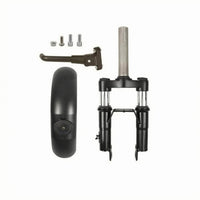 Twin Coil Front Fork Shock Absorber Matte Black Electric Scooter Front Fork Mounting Screws Electric Scooter Shock Absorption System Metal
