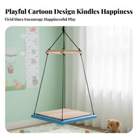 Vestibular Stimulation Suspended Platform Swing Long-Lasting Construction Adjustable Hanging Seat Soft and Sturdy Indoor Play Equipment Easy Installation for Children, Toddlers, Occupational Therapists, Kindergartens, Playrooms, Playroom, Bedroom