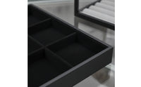 Jewelry Display Tray Velvet-Lined Jewelry Organizer Tray Open-Top for Collectors, Drawer Storage