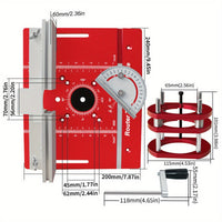 C8 Aluminum Alloy Router Table Insert Plate with Lift Mechanism