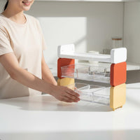 Multi-Tier Tea Packet Organizer Large Capacity Multi-Tier Coffee Bar Organizer Adjustable Tilt Kitchen Accessory for Office