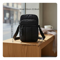 Adjustable Shoulder Strap Small Crossbody Bag Multi-Pocket Mini Travel Wallet Effortless-Glide Zipper Lightweight Nylon Pouch for Women, Shopping