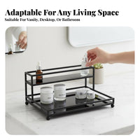 2-Tier Cosmetic Stand Multitier Design 2-Tier Makeup Stand Space Saving