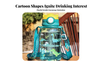 Large Capacity Children's Water Bottle with Strap Long-Lasting Child S Straw Bottle Leak-Proof for Students, Toddlers, Kindergarten, School