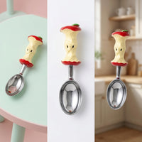 Shiny Finish Stainless Steel Dessert Spoon, Cute Design Novelty Dessert Spoon, Cartoon Topper Spoon, Mirror Polish Stainless Steel Spoon