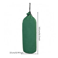 Double-Stitched Empty Training Sandbag Fillable Canvas Hanging Sandbag Reinforced Seams Cylindrical Training Bag Green