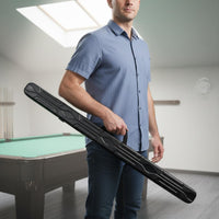 Portable Design 3-Slot Snooker Cue Case Heavy-Duty Single-Piece Cue Hard Case Shockproof Billiards Accessory Shock Absorption for Tournaments