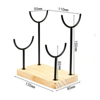 Bracelet Stand with Wooden Base areaSaving Bangle Display Stand Open-Design Jewelry Organizer for Retailers, Vanity, Retail Counters