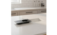 Built-in Cup Washer Automatic Recessed Cup Rinser Compact for Baristas, Espresso Stations, Coffee Shops, Kitchen Sinks