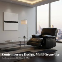 Full Recline Home Theater Seat Adjustable spine supportrest Pushrear Recliner stretchable Footrest Single Sofa Plush Cushioning for Seniors, Movie Lovers, Adults, Living Room, Office, Bedroom