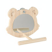 Bird Mirror Perch Mental Bird Mirror Toy Easy to Install Pet Supply for Cockatiels