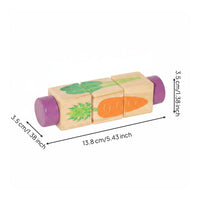 Grasp Training Rotating Picture Blocks Colorful Early Learning Blocks Safe for Toddlers