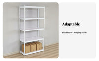 Rivet Shelving Easy Assembly Boltless Steel Shelving Sturdy Construction Boltless Storage Rack for Business Owners, Stockroom, Workshop, Laundry Room