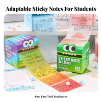 105 Sheets Pull-out Sticky Notes Removable & Repositionable Pearlescent Memo Stickers Waterproof Transparent Sticky Note Roll for Kids, Learning, Home