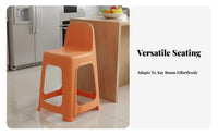 Easy to Clean Stackable Plastic Stool Long-Lasting Plastic Stackable Stool Multi-Purpose Space-Saving for Children, Families, Living Room, Kitchen, Office, Waiting Area