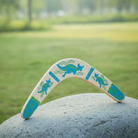 Kids Wooden Boomerang V-Shaped Flying Toy Outdoor Disc Game