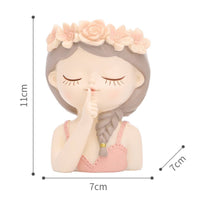 Girl Head Planter Ideal Gift Human Face Flower Pot Multi-Purpose Use for Desktop