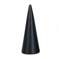 Black Wooden Rings Stand Elegant Cone Rings Holder Versatile Retail Supply for Photographers
