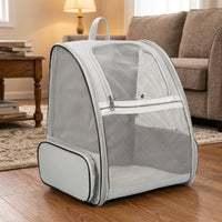 Cat Backpack and Foldable Pet Backpack with Full Mesh, Portable Cat Carrier for Small Cats, Breathable Pet Carrier Backpack for Travel Bag