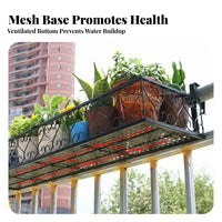 Space-Saving Hanging Balcony Rack Widened Design Railing Planter Easy Installation Plant Holder Sturdy Construction for Apartment Dwellers, Gardeners, Homeowners, window ledgesill, window ledge, Fence, Porch