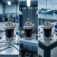 Starter Motor with Geared Drive Shaft Direct Replacement Marine Starter Motor  for Boat Owners